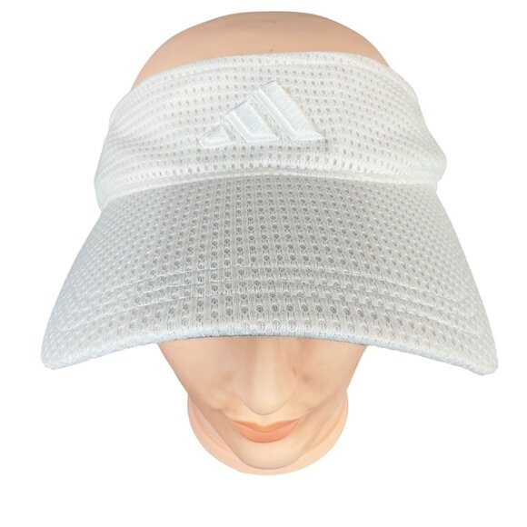 Adidas Visor Unisex White Waffle X-Static Technology  Breathable  Adjustable - Picture 2 of 11